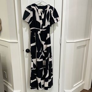 Anthropologie Black and White Maxi Sundress